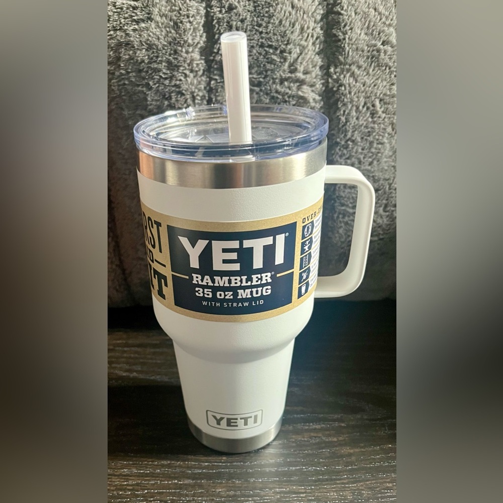 NWT! YETI WHITE MUG TUMBLER W/ CLEAR STRAW & LID! 5 ⭐️’S ON ALL SITES! - Picture 6 of 7